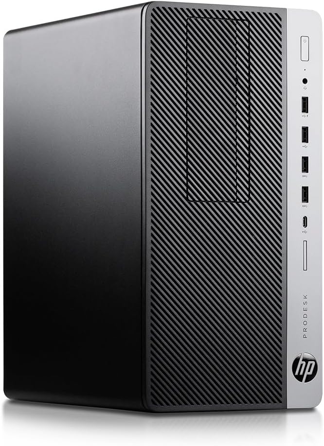 HP ProDesk 600 G3 MT Desktop PC Computer, Intel Pentium G4400 3.3GHz, 8GB DDR4 RAM, 256GB SSD, WiFi, BT, ProDesk Computer Tower Windows 11 Pro (Renewed)