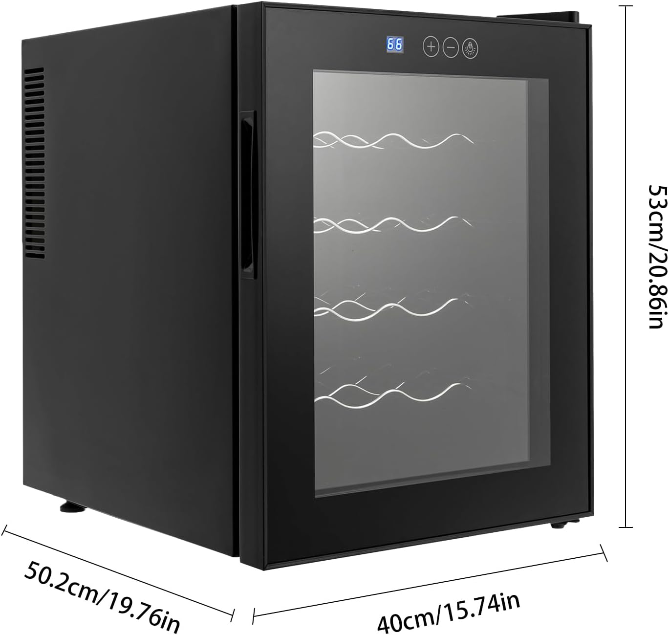 20 Bottle Wine Cooler Refrigerator, Mini Fridge Beverage Refigerator Small Wine fridge with Adjust Temperature, Under Counter Compact Wine Fridge for Bedroom Office Home Bar Dorm