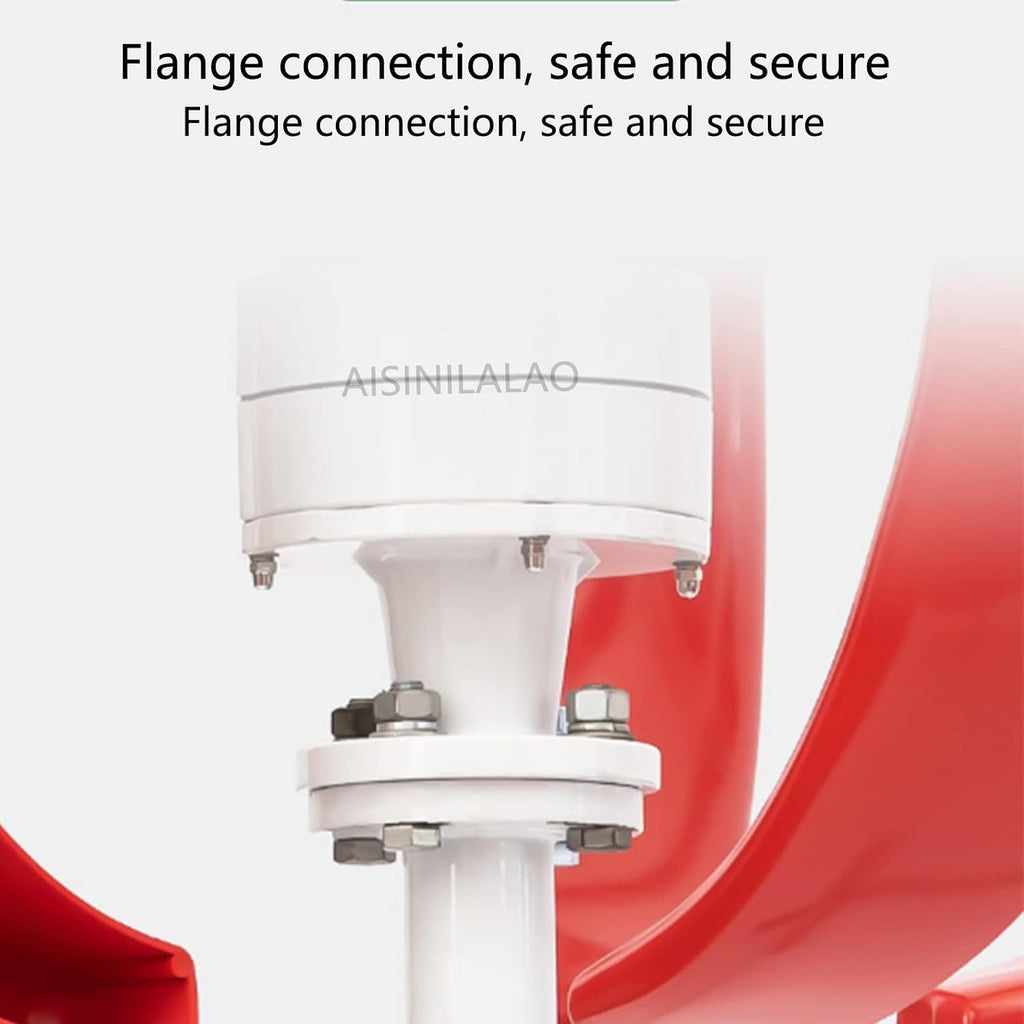 3000W No Noise Wind Power Turbines Generator Kit, 12V 24V 48V 5 Blades Windmill Lantern Vertical Axis Wind Turbine Generator for Home Hybrids Streetlight