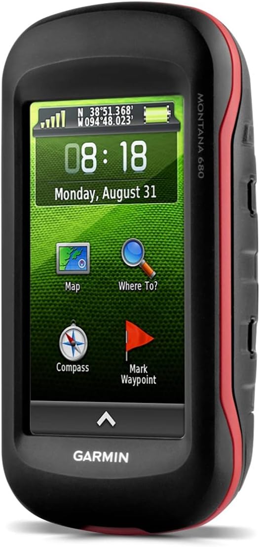 Garmin Montana 680, Touchscreen Hiking Handheld, GPS/GLONASS with 8 Megapixel Camera