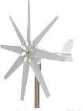 New Energy Wind Generator 3000W 12V 24V 48V Wind Turbine 8 Blades with Controller Wind Turbine Generator Suitable for Patio Outdoor(White)
