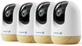 MUBVIEW 5MP Indoor Security Camera, 5/2.4G WiFi Cameras for Home Security, Pet/Dog/Baby Camera with Phone app, Plug-in, 2-Way Audio, Night Vision, Motion Detection, Auto Tracking, 4-Pack