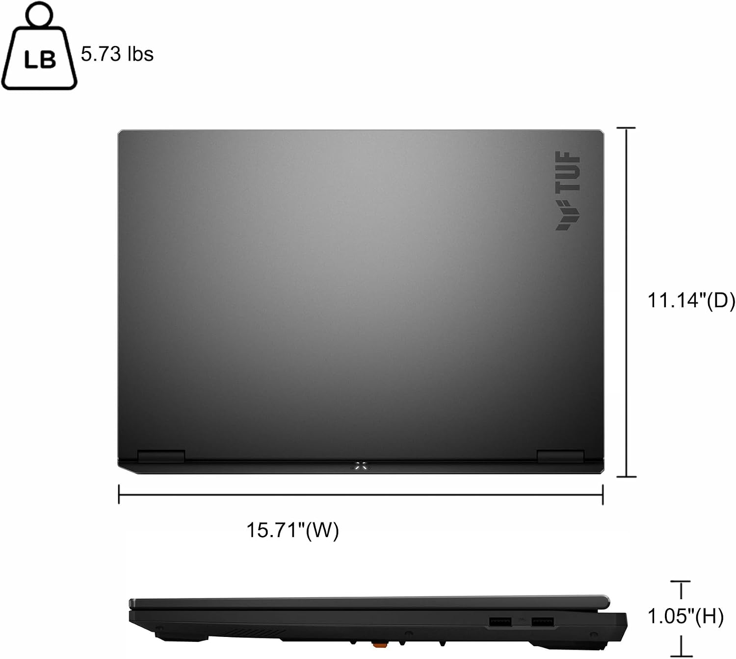 ASUS TUF Gaming A18 AI Laptop 18' WUXGA IPS 144Hz (100% sRGB, GSYNC) AMD 8-core Ryzen 7 260 32GB RAM 1TB SSD GeForce RTX 5060 GDDR7 DLSS4 (Up to 572 AI Tops) RGB Backlit USB4 Win11Pro ICP Hub