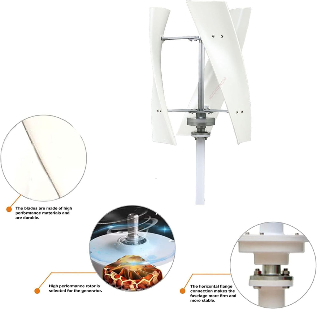 Wind Turbine Generator,400W-3000W Portable Wind Turbine Turbine Generator 12V 24V 48V Windmill Generator 3 Blades for Wind Power, Solar Energy, and Batteries
