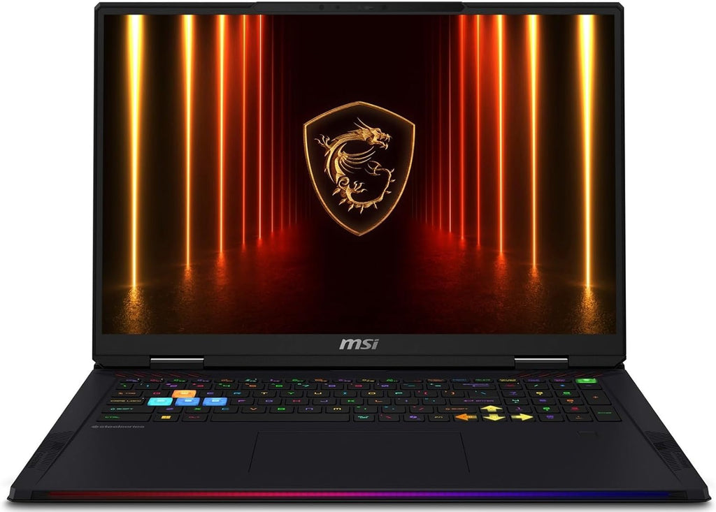 EXCaliberPC [2025] MSI Raider 18 HX AI A2XWJG-069US Pro Extreme (Intel Core Ultra 9 285HX, 64GB DDR5 RAM, 4TB Gen5 NVMe SSD, NVIDIA GeForce RTX 5090, 18' UHD+ mini LED, Windows 11 Pro) Gaming Laptop