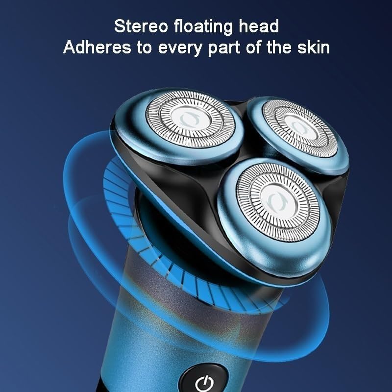 Electric Shavers for Men, Men's Electric Shaver 3D Floating Blade Washable Type-C Rechargeable Razor Waterproof Digital Display Face Shaving Beard Machine