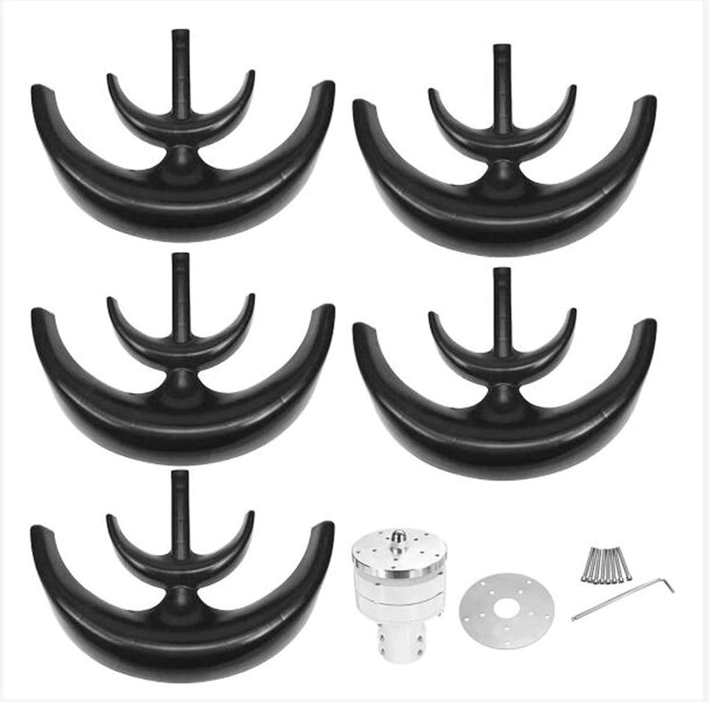 Wind Generator Kit, 3000W 12V 24V 48V 220V Lantern Wind Turbines Home Powers Windmill Energy Turbines W/Controller for Home, Outdoor, Garden Lighting(Black),24v