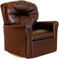 Contemporary Brown Leather Like Rocker Recliner