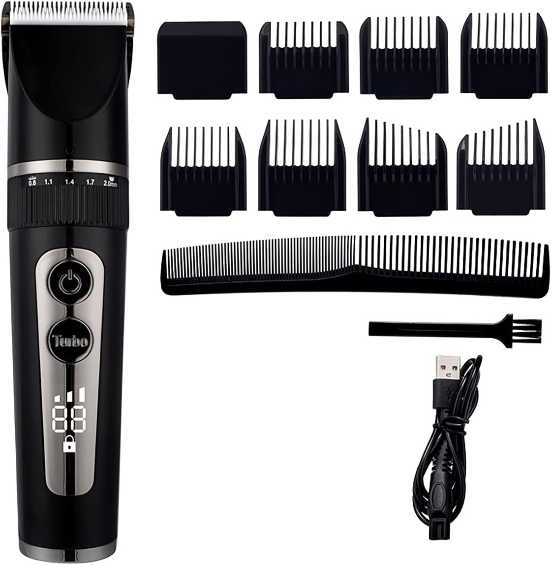Hair Clippers,Beard Trimmer for Men, Full Body Washable Electric Hair Clipper Ceramic Professional Fine Adjustable Hair Trimmer Low Noise Hair Cutting Machine Razor