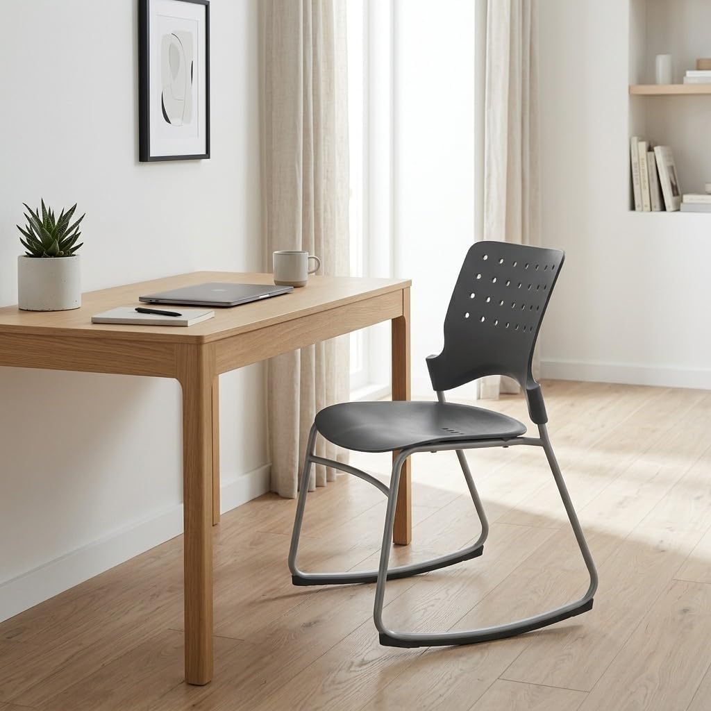 Learniture Ballard Rocker Chair for Classrooms, Offices, Studios, Ergonomic Design Graphite