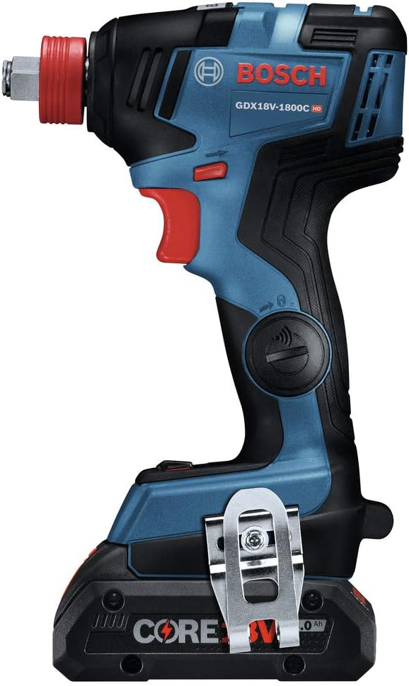 BOSCH GXL18V-224B25 18V 2-Tool Combo Kit with Connected 1/4 In. and 1/2 In. Two-In-One Bit/Socket Impact Driver and Brute Tough 1/2 In. Hammer Drill/Driver