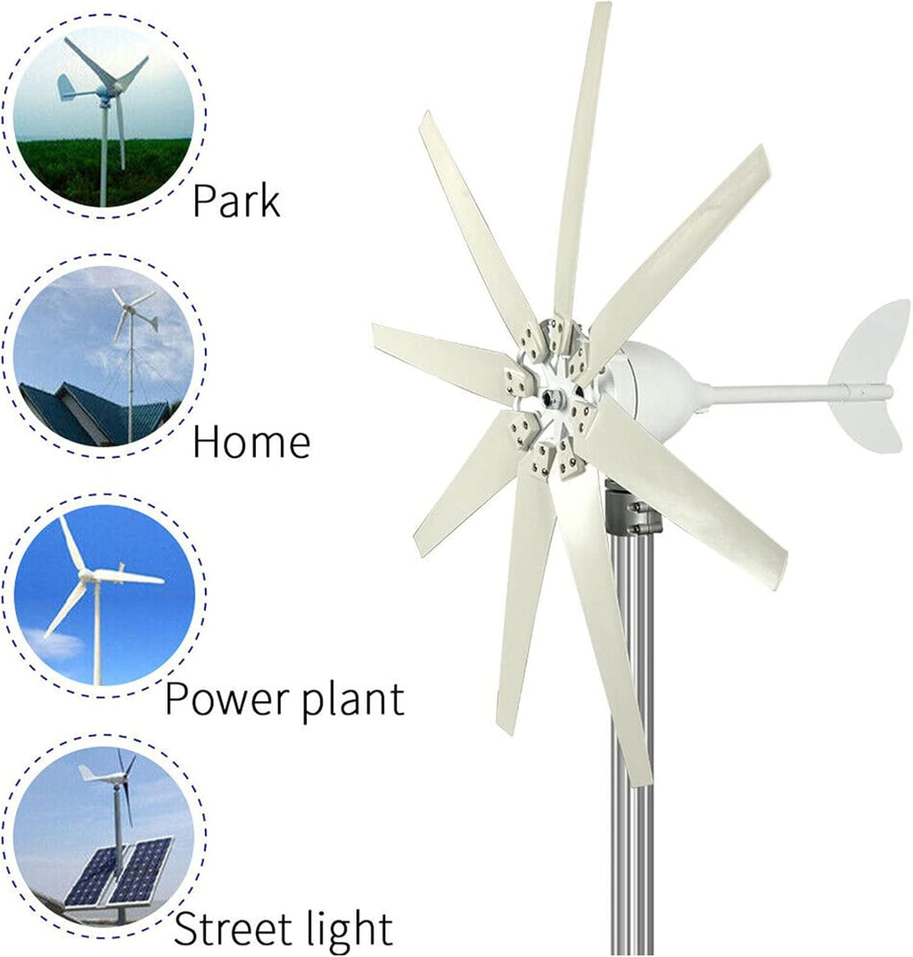 3000W Horizontal Wind Turbine Generator, Wind Turbine Work with Solar Panel Solar Wind Power