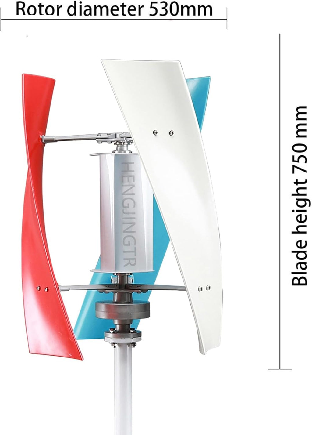 3000W Wind Turbine Generator Kit, 3 Blades Wind Power Turbine Portable No Noise W/Controller for Outdoor Courtyard Use and Wind Turbine Systems (12V-48V)