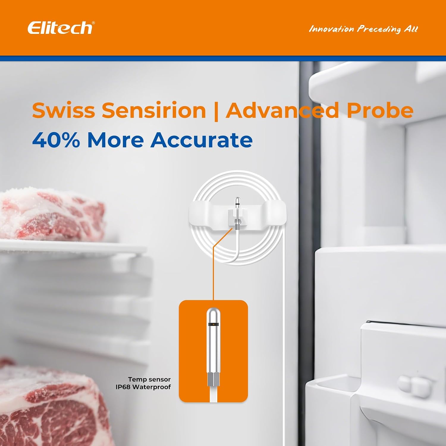 Elitech 5Pack Bluetooth Ultra Low Digital Temperature Data Logger for Refrigerator Shadow Data 100000 PointsExport PDF/CSV Report, Pharmacy Vaccine DDL Calibration Certificate, MAX MIN AVR GSP-6-TLE