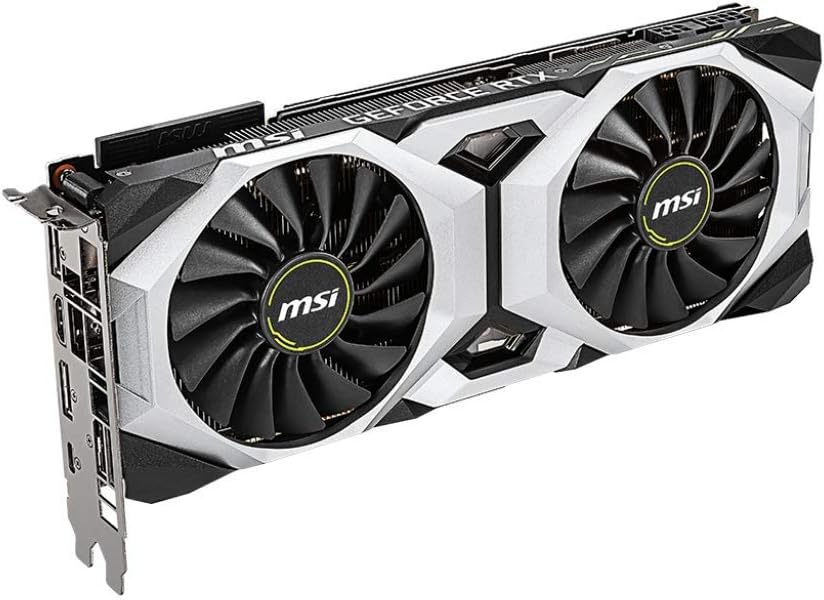 msi Gaming GeForce RTX 2080 8GB GDRR6 256-bit HDMI/DP/USB Ray Tracing Turing Architecture Graphics Card (RTX 2080 Ventus 8G)