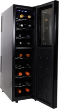 Koolatron Urban Series 18 Bottle Slim Dual Zone Wine Cooler, Thermoelectric Wine Fridge, Freestanding Wine Refrigerator for Home Bar, Kitchen, Apartment, Condo, Cottage