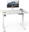 VIVO Electric 43 x 24 in Standing Desk, Memory Height Adjustment, 1B Series, Holds 220 lbs, White Top, White Frame, DESK-1W4W