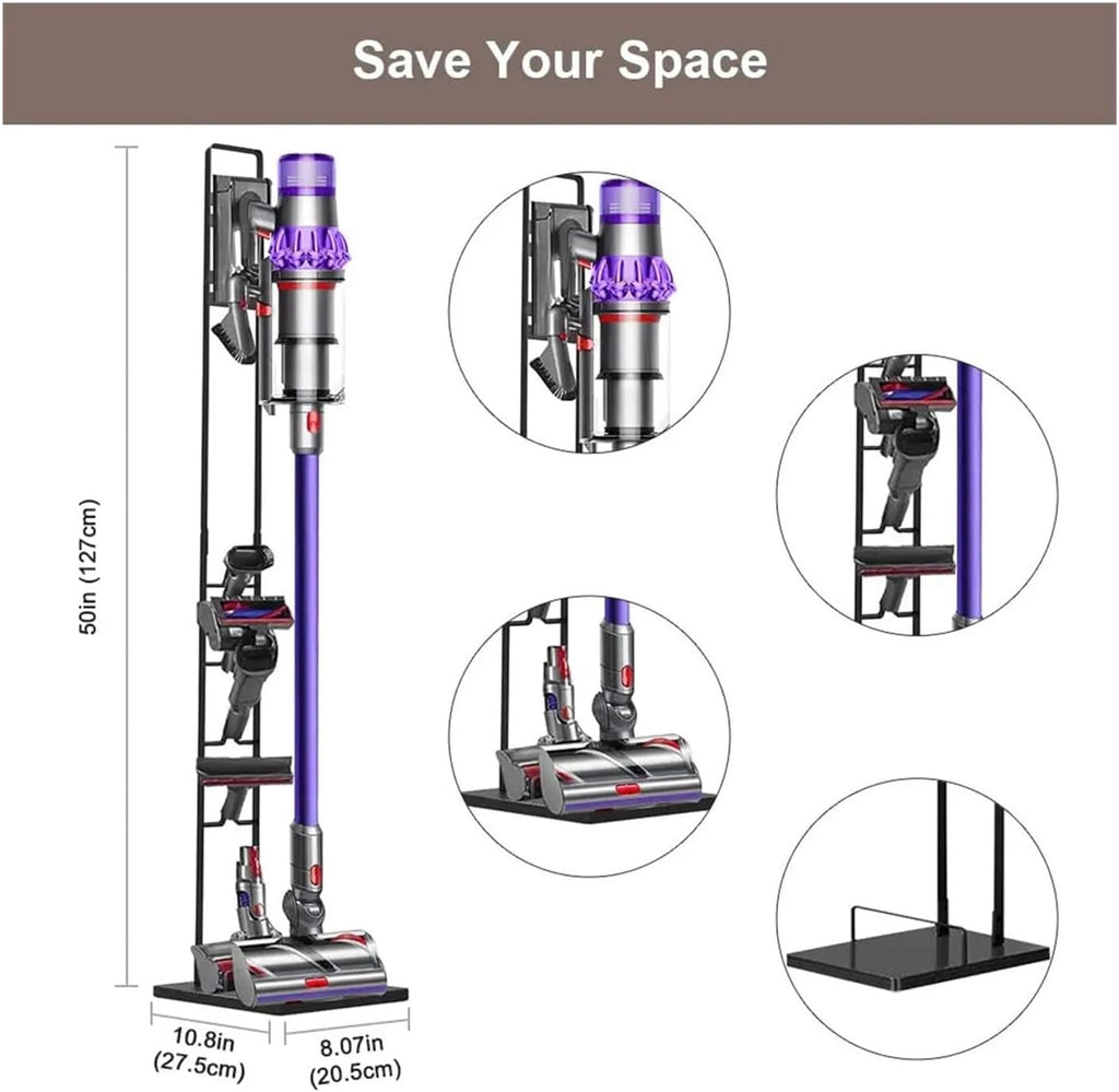 AgaShi Stable Metal Vacuum Stand, Storage Bracket, Stand Holder, Compatible for Dyson V6, V7, V8, V10, V11, V12, V15, DC30, DC31, DC34, DC35, DC58