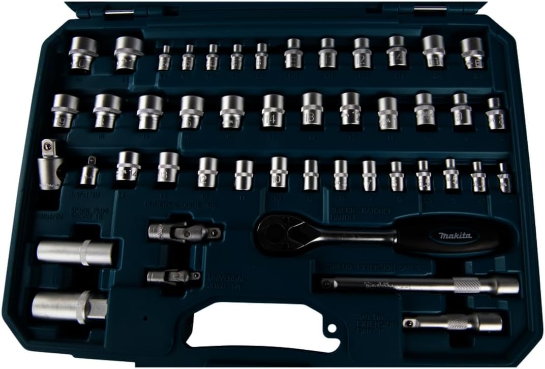 Makita E-06616 120 Piece Maintenance Set Blue/Black