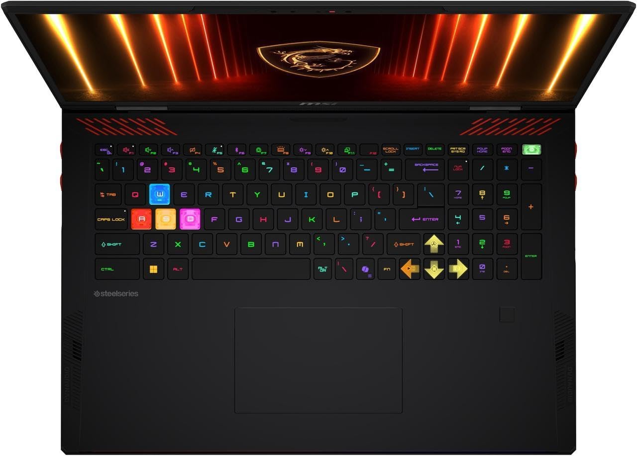 msi Raider 18 HX AI Gaming Laptop 18' 120Hz Mini LED 4K Display (Intel Ultra 9-285HX, GeForce RTX 5080, 64GB DDR5, 2x2TB SSD, Copilot, FP Reader, Thunderbolt 5, Win11Home) w/Dockztorm Hub