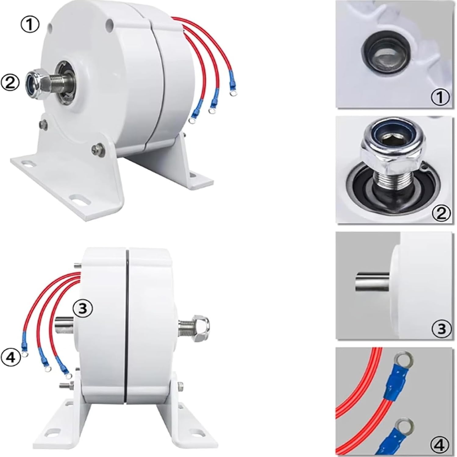 Three Phase Alternator Generator 3000W 48V 24V 12V 3 Phase AC Alternator Motor Drive Wind Turbine