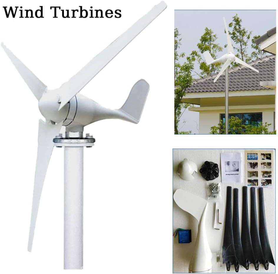 2000W Home Wind Turbine Generator and Solar Panel System Kit(Phone Control): 1000W Wind Turbine Generator + 100W Solar Panel X 10 + MPPT Charge Controller + 2000W Inverter + Off-Grid System