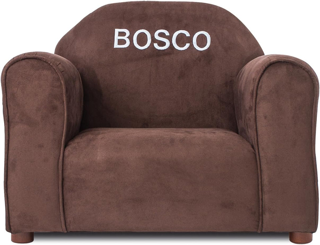 Keet Personalized Toddler Chair, Customize with Name, Soft Microsuede Upholstery, Embroidered Kids Armchair, Sturdy Wooden Frame, Easy to Clean, Ages 2–5, Gift-Ready Toddler Chair for Playrooms.