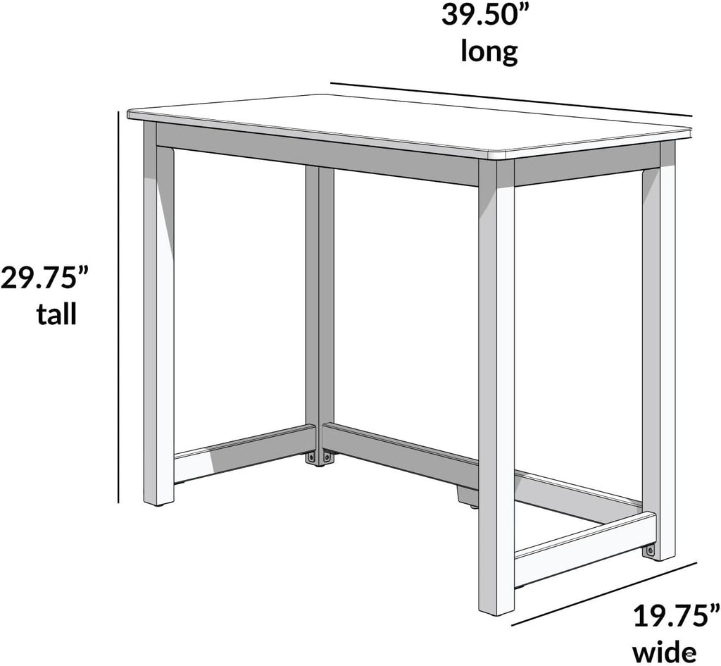 Plank+Beam Writing Desk, Simple Desk for Bedroom, Home Office Study Desk, 39 Inch, Natural