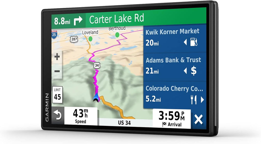 Garmin DriveSmart 55 and Traffic, GPS Navigator, 5.5' Display, Simple On-Screen Menus, Easy-to-See Maps