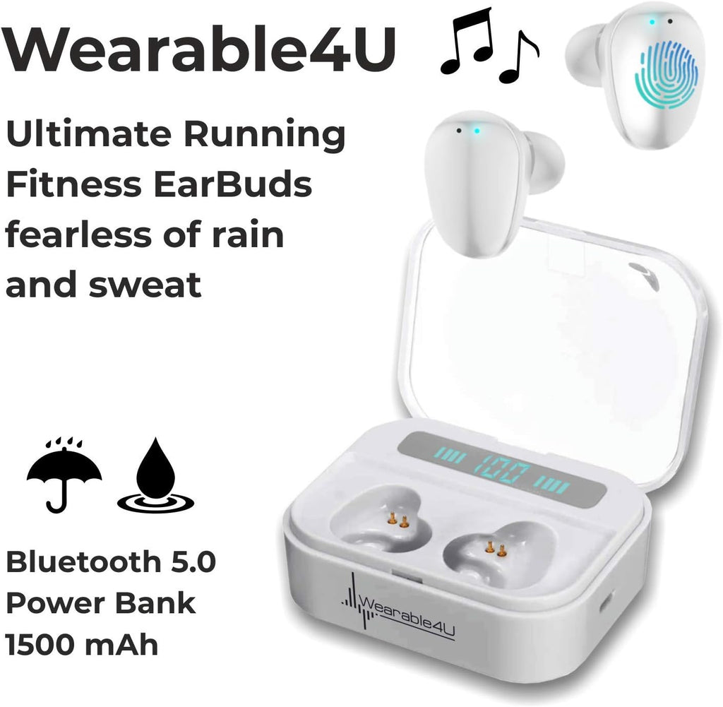 Garmin Forerunner 945 LTE Premium GPS Running/Triathlon Multisport 44 mm Smartwatch with LTE Connectivity, Whitestone White Earbuds Power Bundle