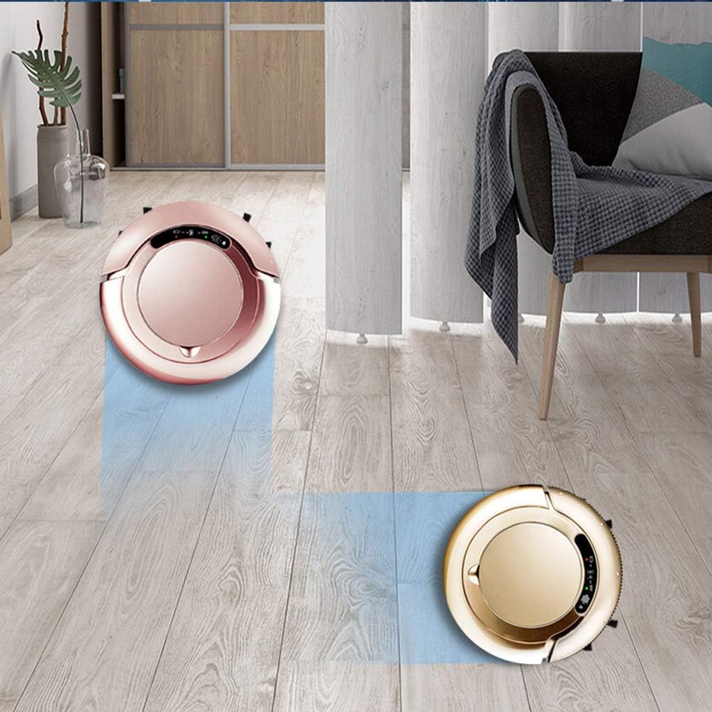 Robot Vacuum Cleaner 2 in 1 Sweeping and Mopping 7.5cm Ultra Slim Low Noise 1200Pa Suction Robotic Vacuum Cleaner with Drop Sensor, Auto Sweeper for Pet Hair, Carpet,WHI