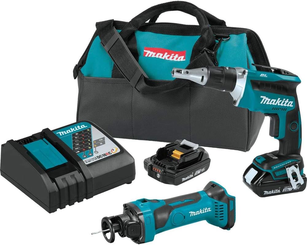 Makita XT255R 18V LXT Lithium-Ion COMPACT Cordless 2-Pc. Combo Kit (2.0Ah)
