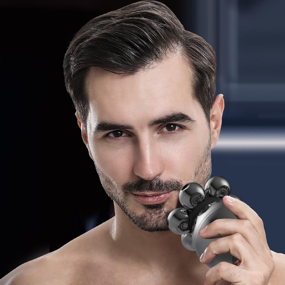 Head Shaver for Men, 5 in 1 7D Floating Shaver Induction Charging Full Body Washable Electric Bald Clipper Multifunctional Floating Shaver Men