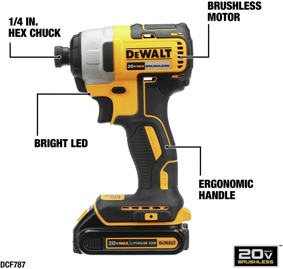 DEWALT 20V MAX Cordless Drill Combo Kit with Battery and Charger Included (DCK277C2)
