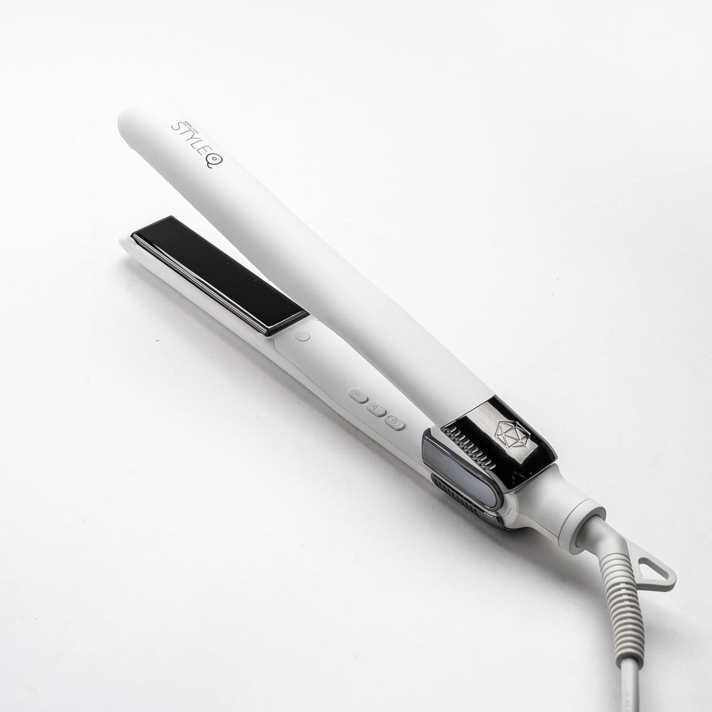 SRILabs StyleQ Flat Iron Hair Straightener — Red Light Therapy, Titanium Plates, Graphene Technology, Negative Ions | 12 Heat Settings | Frizz-Free Results for All Hair Types