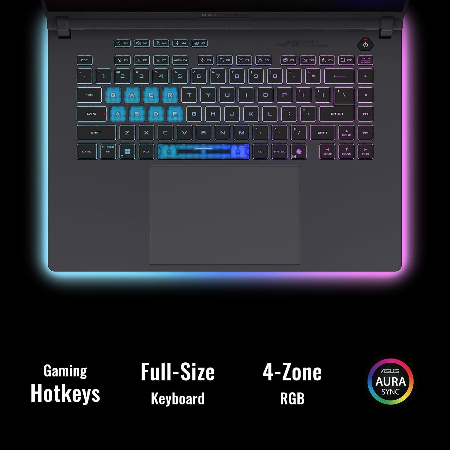 ASUS ROG Strix G16 RTX 5060 Gaming Laptop, 16' FHD+ 165Hz, Intel i7-14650HX(Beats Intel i9-13900), NVIDIA RTX 5060, 32GB RAM, 1TB SSD, RGB Lightbar, ROG Cooling, Bundle with PCO Laptop Cooler