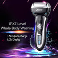 Electric Razor for Men, Electric Shaver with Precision Trimmer, Rechargeable, Wet & Dry Foil Shaver, Clean & Washable