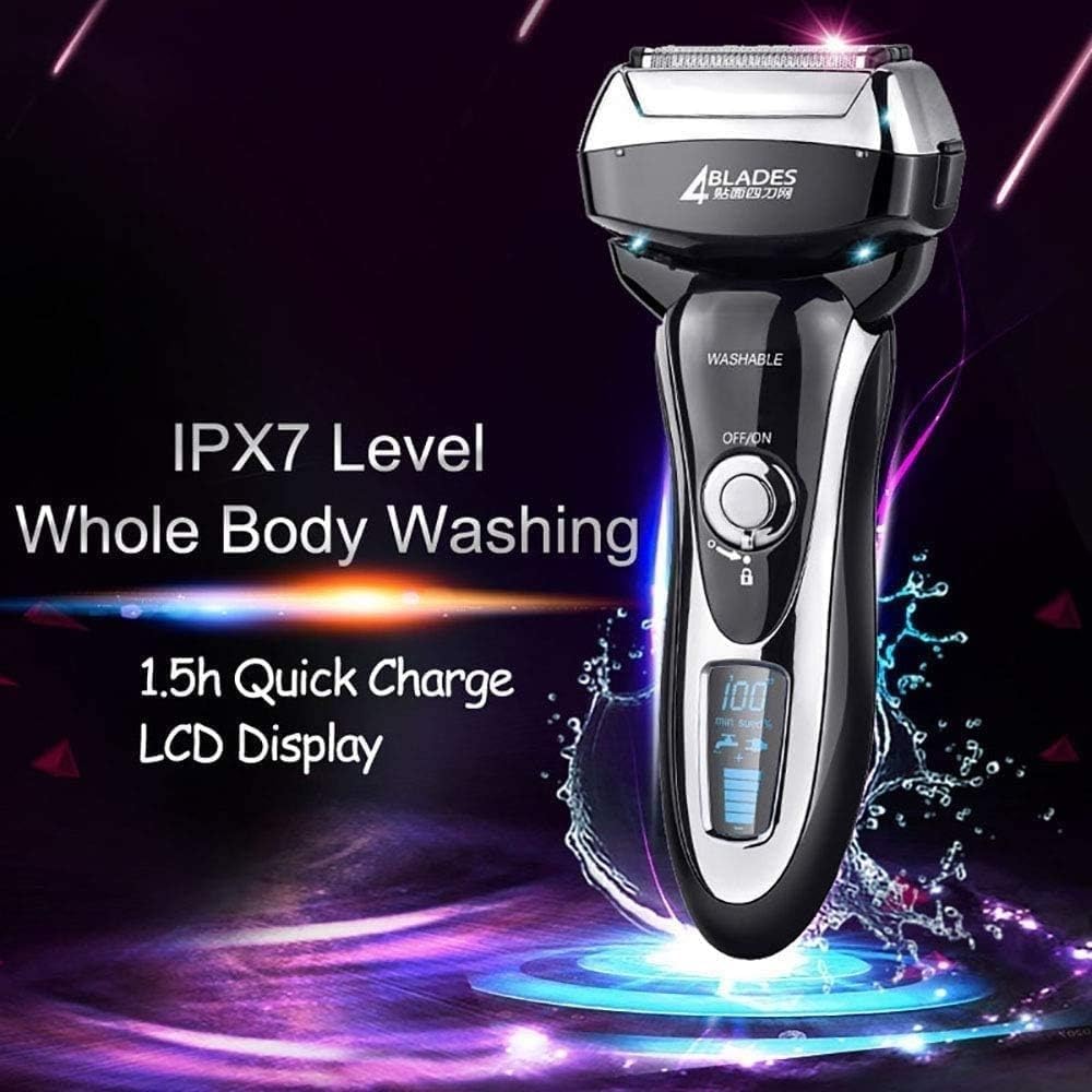 Electric Razor for Men, Electric Shaver with Precision Trimmer, Rechargeable, Wet & Dry Foil Shaver, Clean & Washable