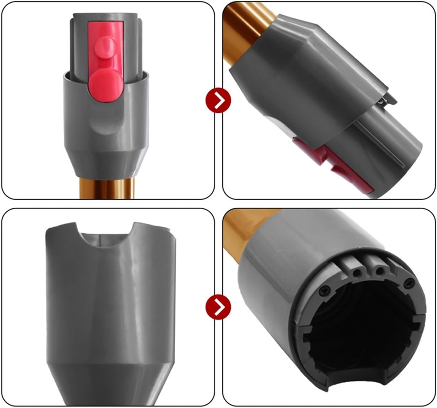 Metal Extension Rod Digital Slim Vacuum Quick Release Straight Pipe Bar Handheld Straight Tube Parts，Compatible For Dyson V12 /V10