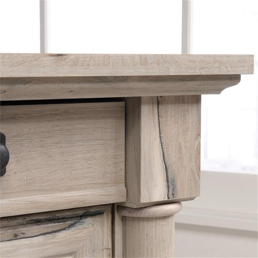 BOWERY HILL Contemporary Engineered Wood Computer Desk with File Drawer, 3 Additional Drawers, Adjustable Shelf, L-Shaped, Easy Assembly, for Home/Office, in Split Oak Finish