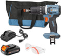 SENIX X2 20 Volt Max* Cordless 1/2-Inch Hammer Drill Driver with Brushless Motor, Power Tool Kit Includes Storage Bag, 2.0 Ah Battery,Charger,Safety Glasses (PDHX2-M2)