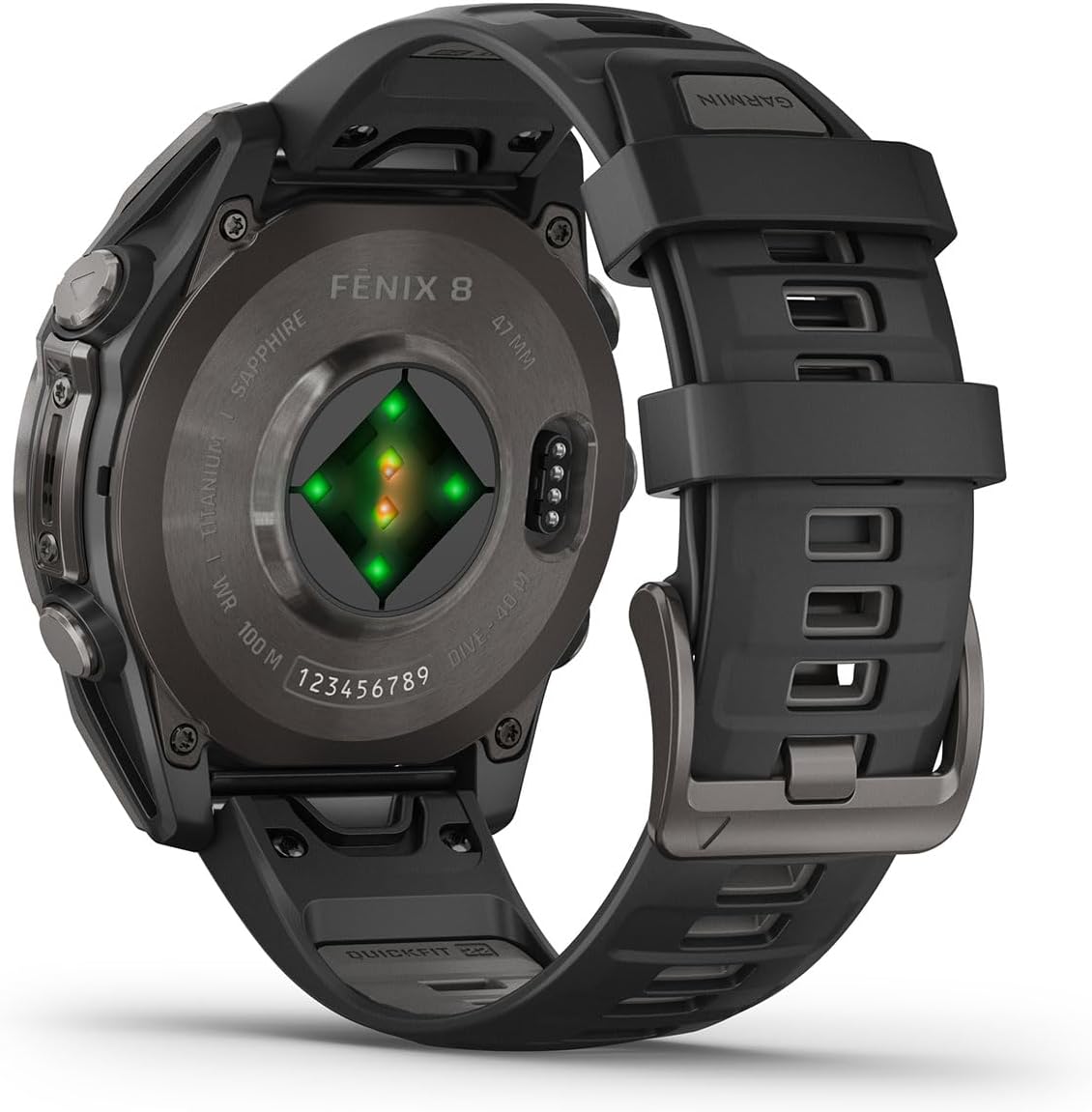 PlayBetter Garmin Fenix 8 AMOLED Sapphire (47mm, Carbon Gray DLC Titanium) Multisport GPS Smartwatch Bundle - 1.4' Touchscreen, Built-in LED Flashlight Wireless Running Earbuds