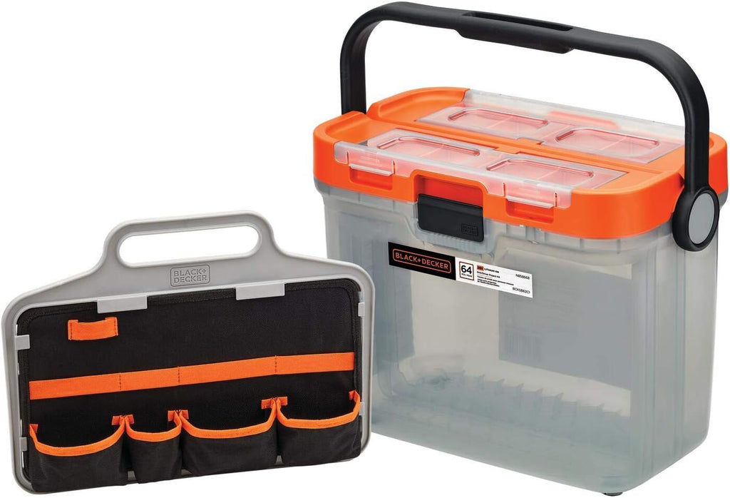 BLACK+DECKER 20V MAX Drill with Home Tool Kit, 64-Piece (BCKSB62C1)