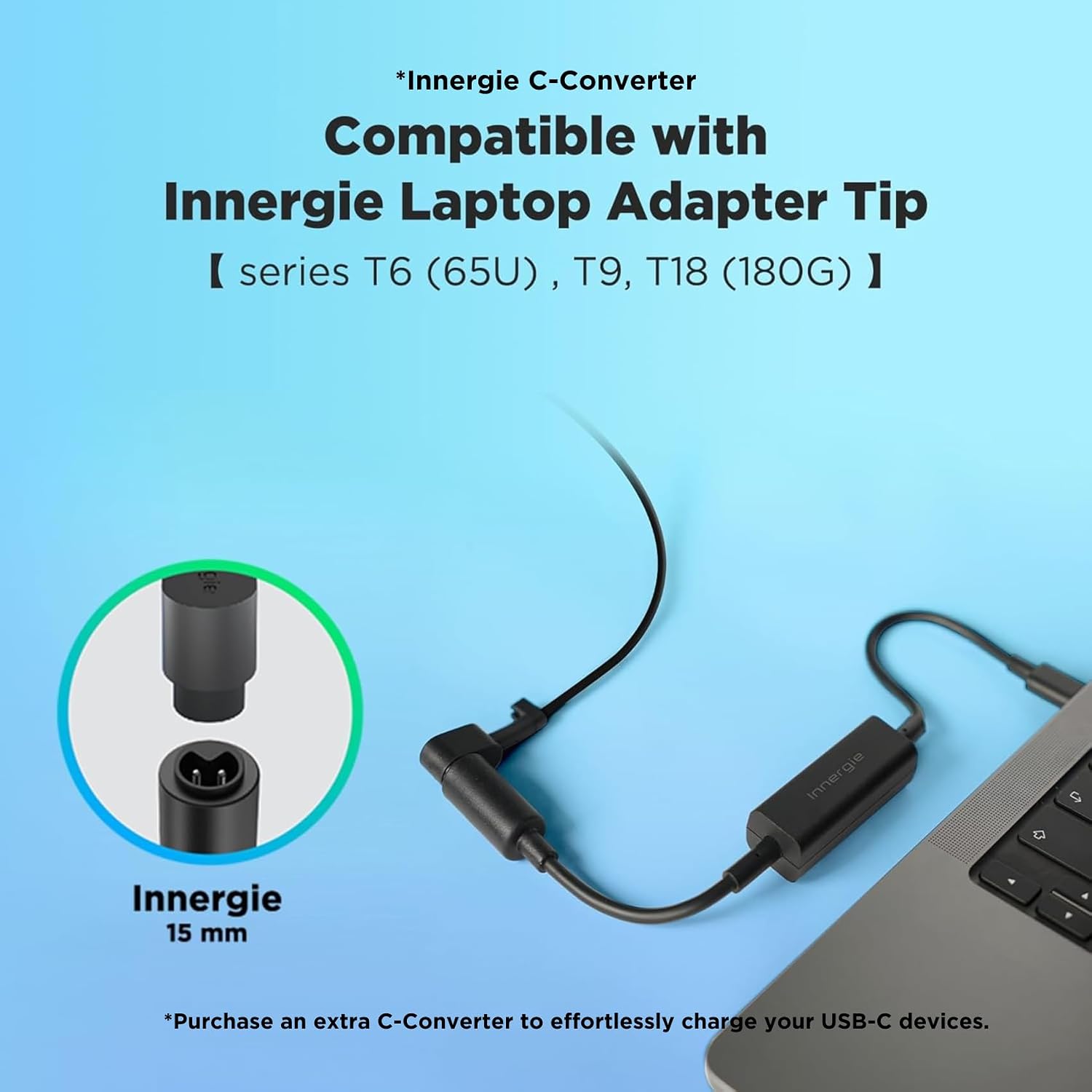 Innergie T18 180W 150W 19.5v 9.23a Universal Laptop Charger for MSI Gaming Laptop, MSI ac Power Cord, Universal Tips for Dell, ASUS, HP, Lenovo, Acer, and More. 9ft