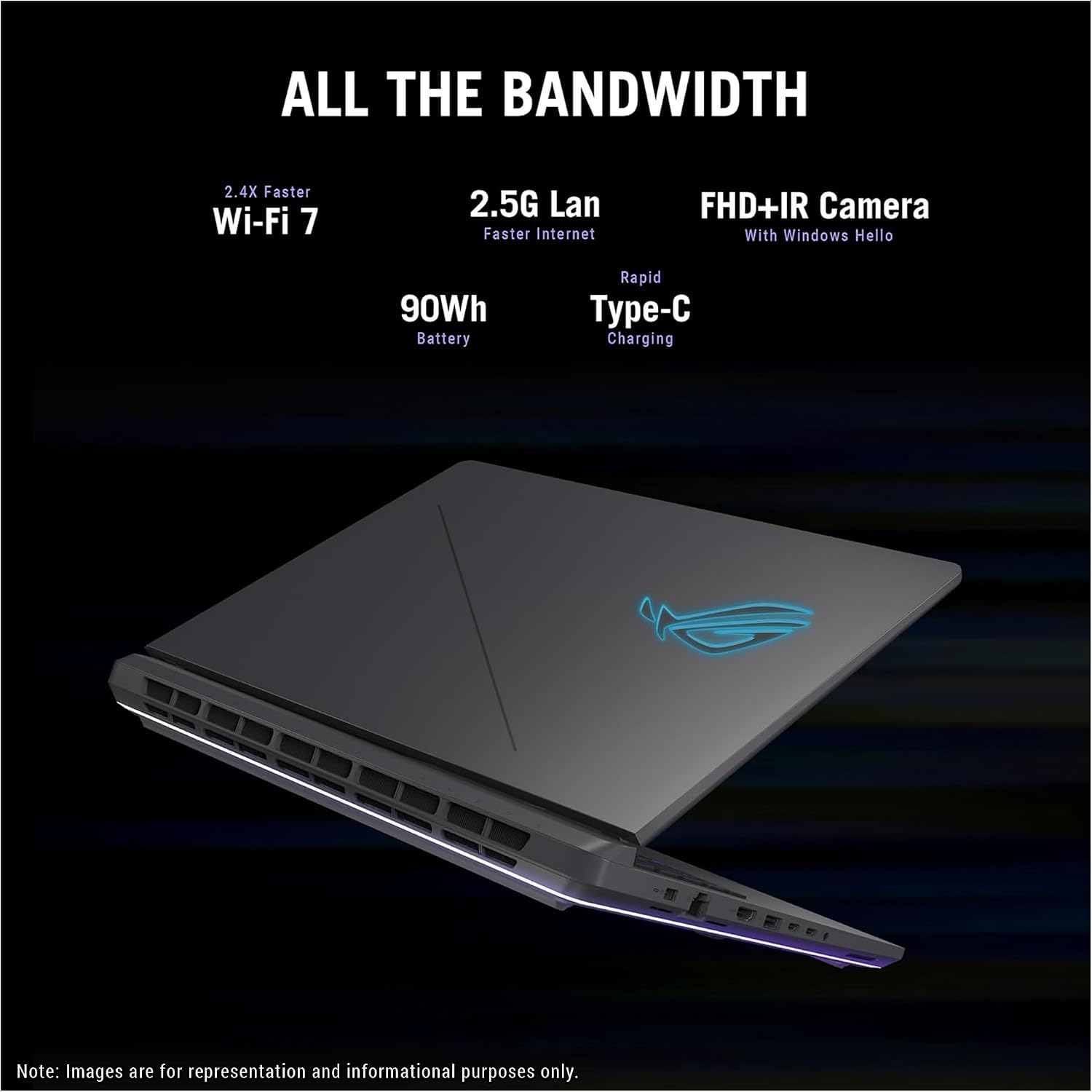 ASUS ROG Strix G16 Gaming Laptop, Intel i7-14650HX, 16 GB DDR5 RAM, 2 TB PCIe SSD, 16' FHD+ (1920x1200) Display, Nvidia G-Force RTX 5060, 4-Zone RGB Keyboard, W11 Home, Eclipse Gray