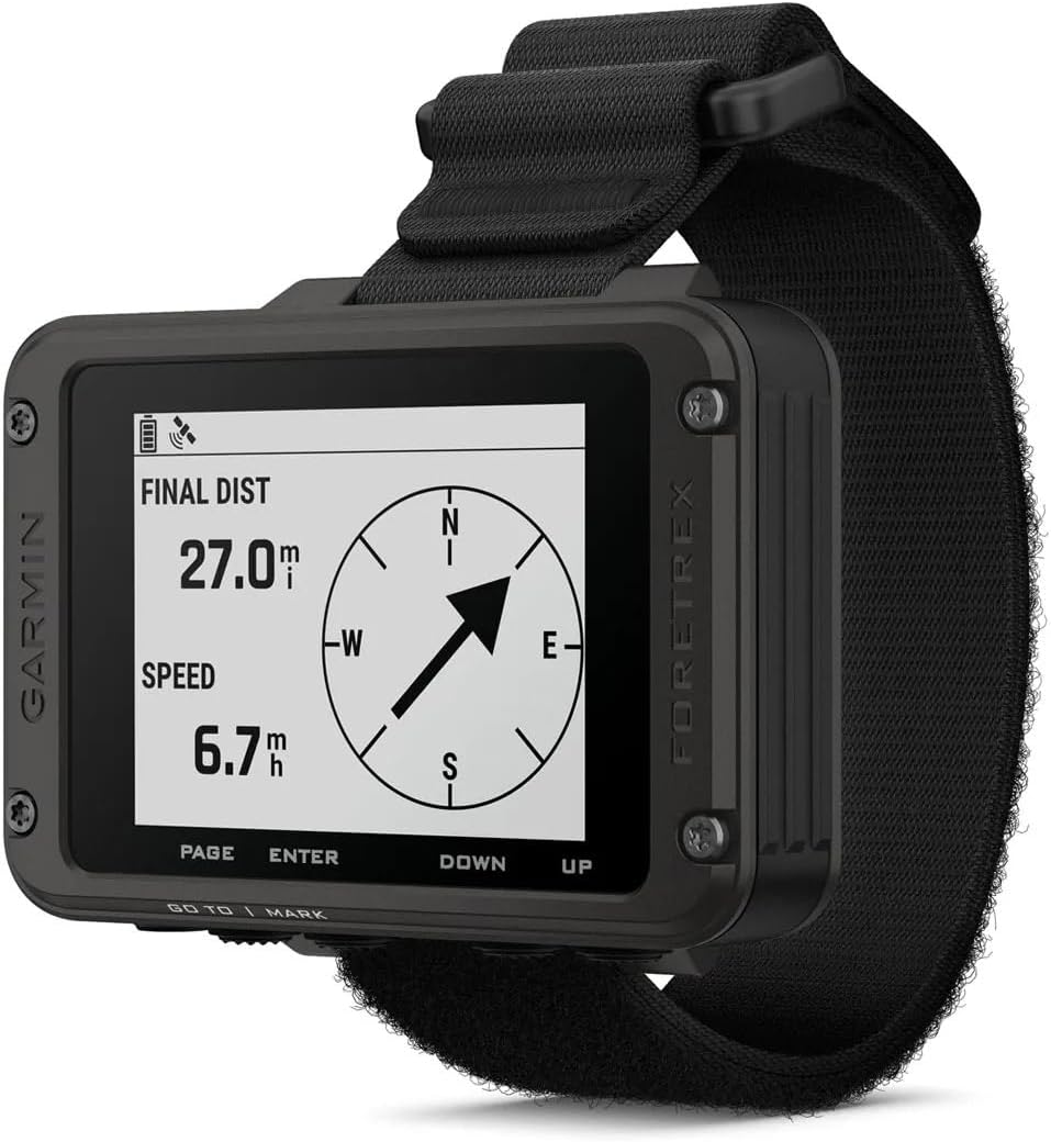 Garmin Foretrex 801 - Wrist-Mounted GPS Navigation with Strap for Hunting, Hiking & Military Men - Tactical Watch for Outdoor Recreation, Upgraded Multi-Band GNSS and Longer Battery Life
