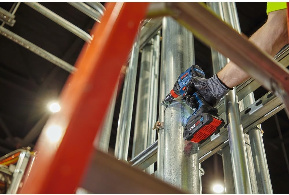 Bosch GXL18V-227B25 18V 2-Tool Combo Kit with Connected-Ready Two-In-One 1/4 In. Bit/Socket Impact Driver/Wrench, 1/2 In. Hammer Drill/Driver and (2) CORE18V® 4 Ah Advanced Power Batteries