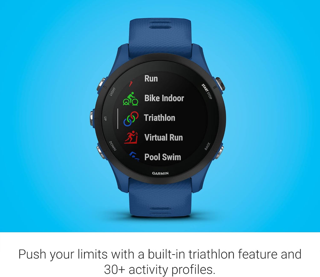Garmin Forerunner® 255, GPS Running Smartwatch, Advanced Insights, Long-Lasting Battery, Tidal Blue (Renewed)