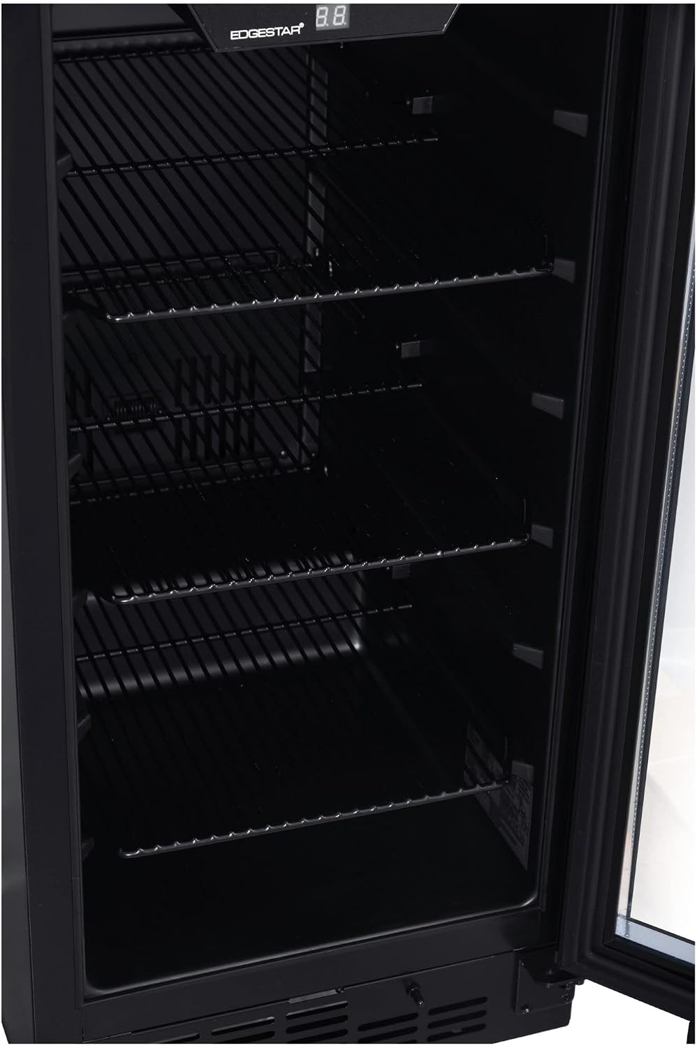 EdgeStar BBR901BL 15 Inch Wide 80 Can Built-In Beverage Center with Slim Design - Black