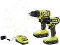 RYOBI ONE+ 18V Cordless 2-Tool Combo Kit with Drill/Driver, Impact Driver, (2) 1.5 Ah Batteries, and Charger (Renewed)